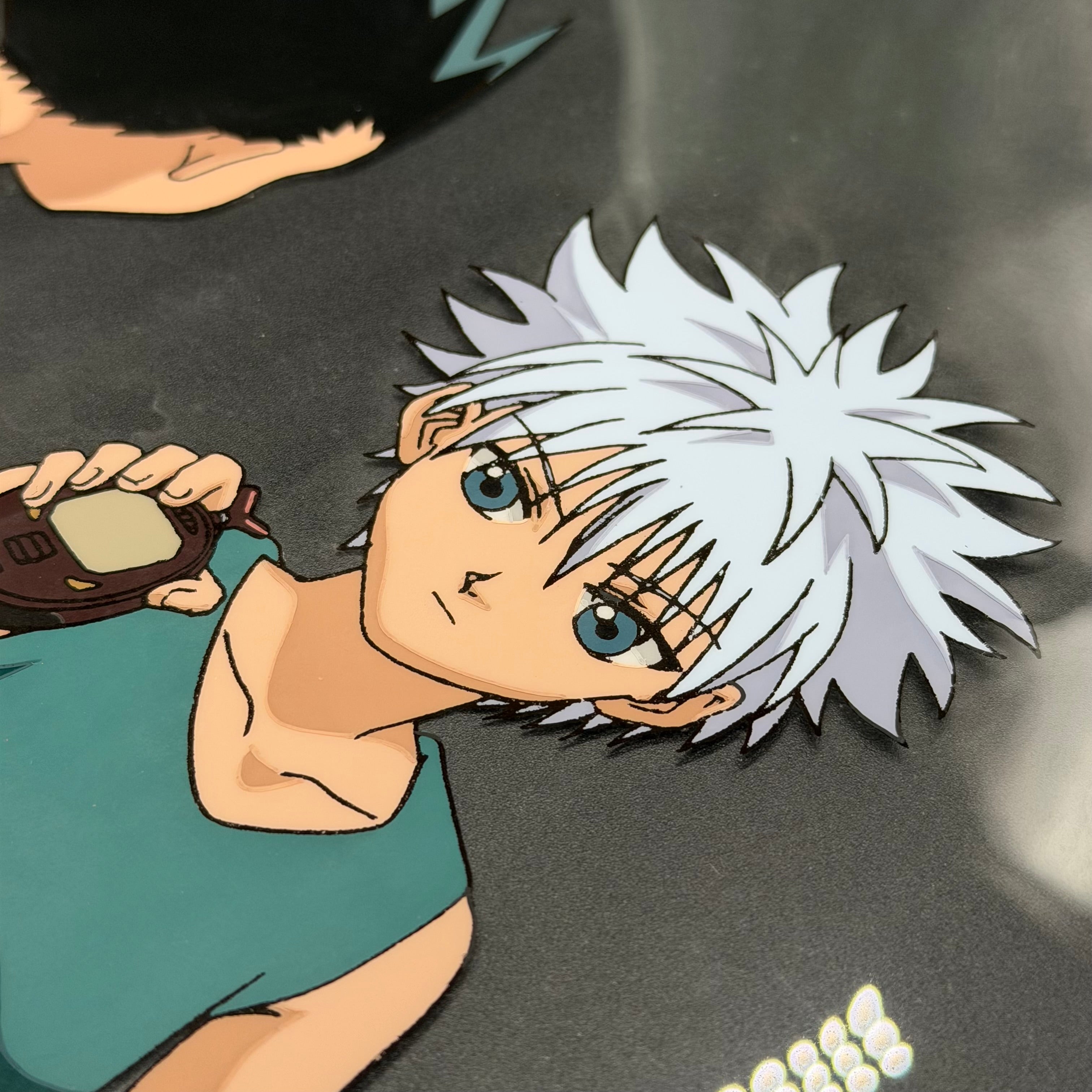 Original gezeichnete Anime Szene aus Hunter x Hunter | Gon & Killua in Farbe | Einzelstück⚠️