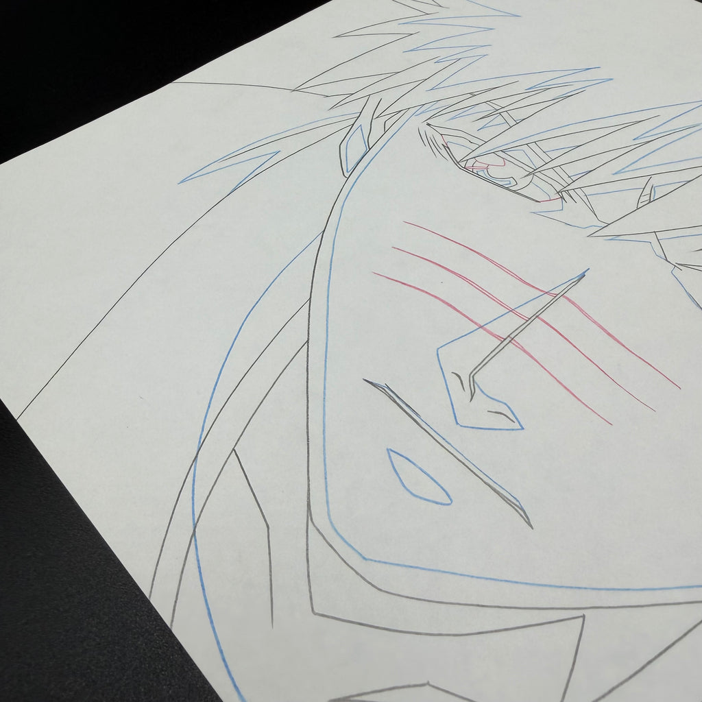 Original Handgezeichnete Anime Szene von Ichigo aus Bleach 💀 | Gesicht Detailiert und Nah | Einzelstück ults Selten 🔥