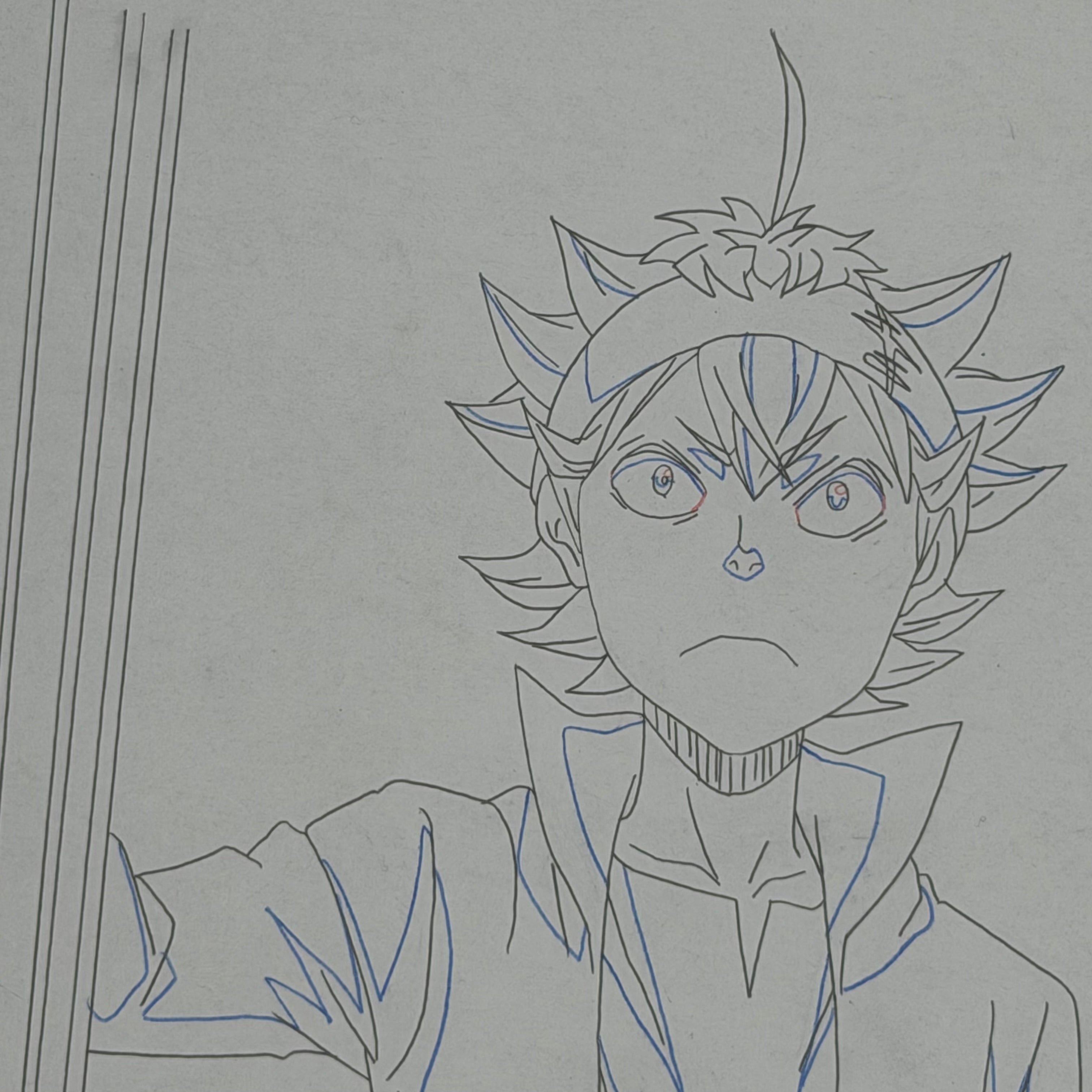 Asta Original Artwork aus Black Clover 🔥 | Handgezeichnete Szene aus dem Anime aus Japan 🇯🇵
