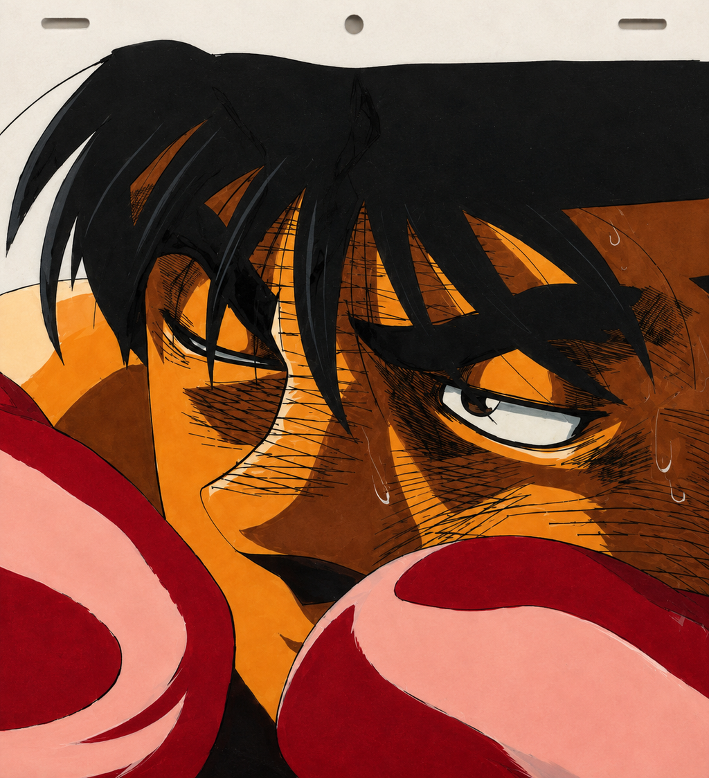 Original Anime Szene aus Hajime no Ippo 🎬| Ippo im Kampf 🥊 | Aus Japan 🇯🇵 | Ultra Selten ❤️‍🔥
