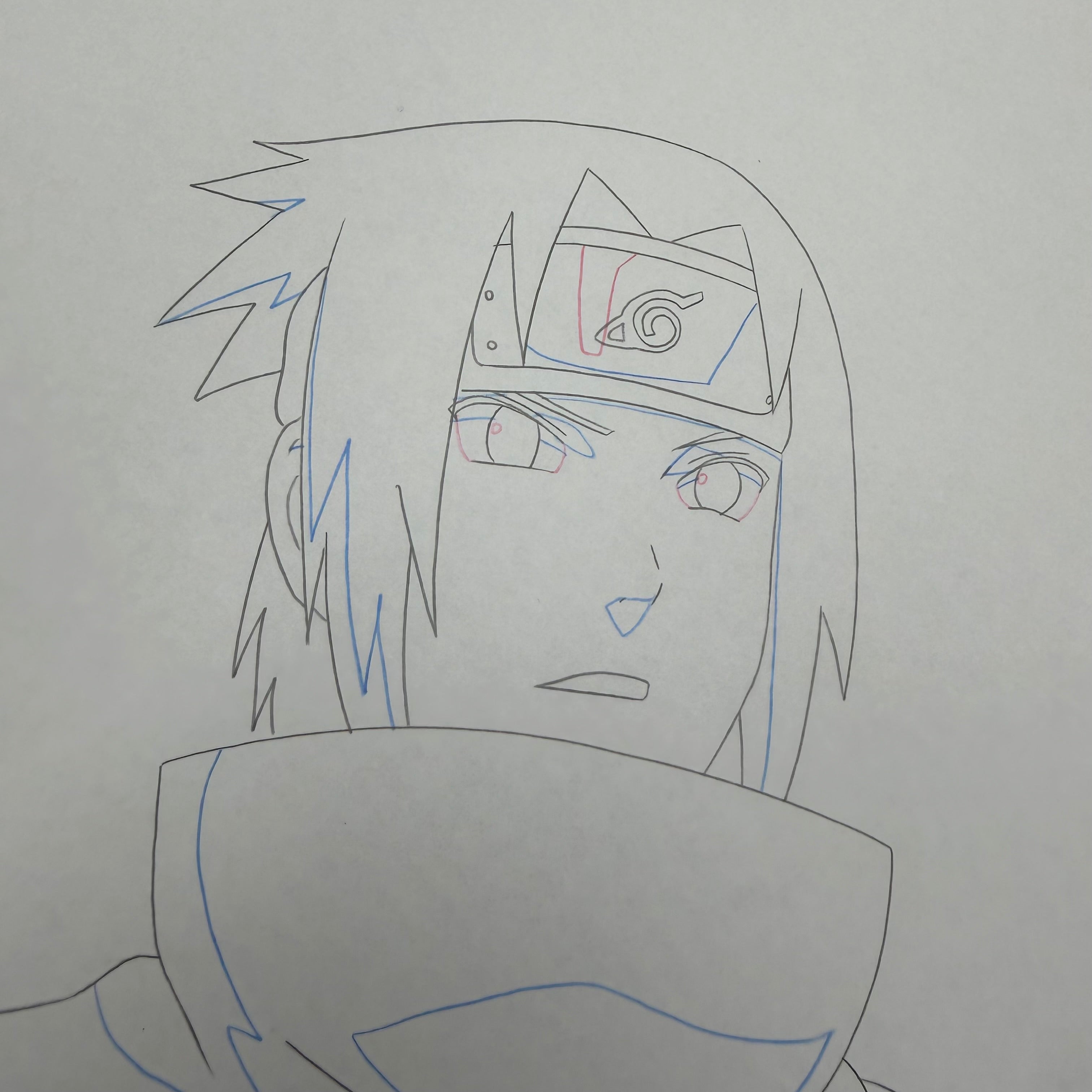 Originale Szene Handgezeichnet aus dem Anime Naruto🇯🇵 | Sasuke Uchiha | Einzelstück⚠️