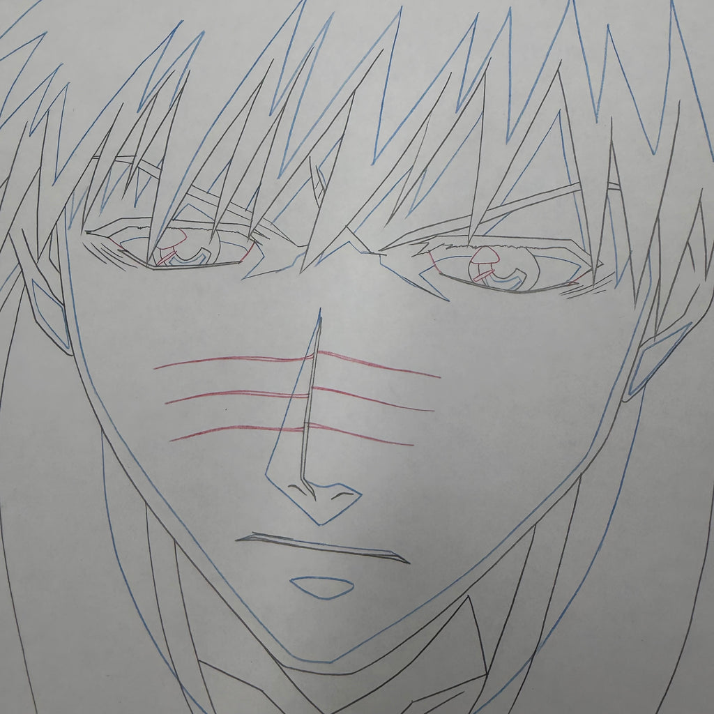 Original Handgezeichnete Anime Szene von Ichigo aus Bleach 💀 | Gesicht Detailiert und Nah | Einzelstück ults Selten 🔥