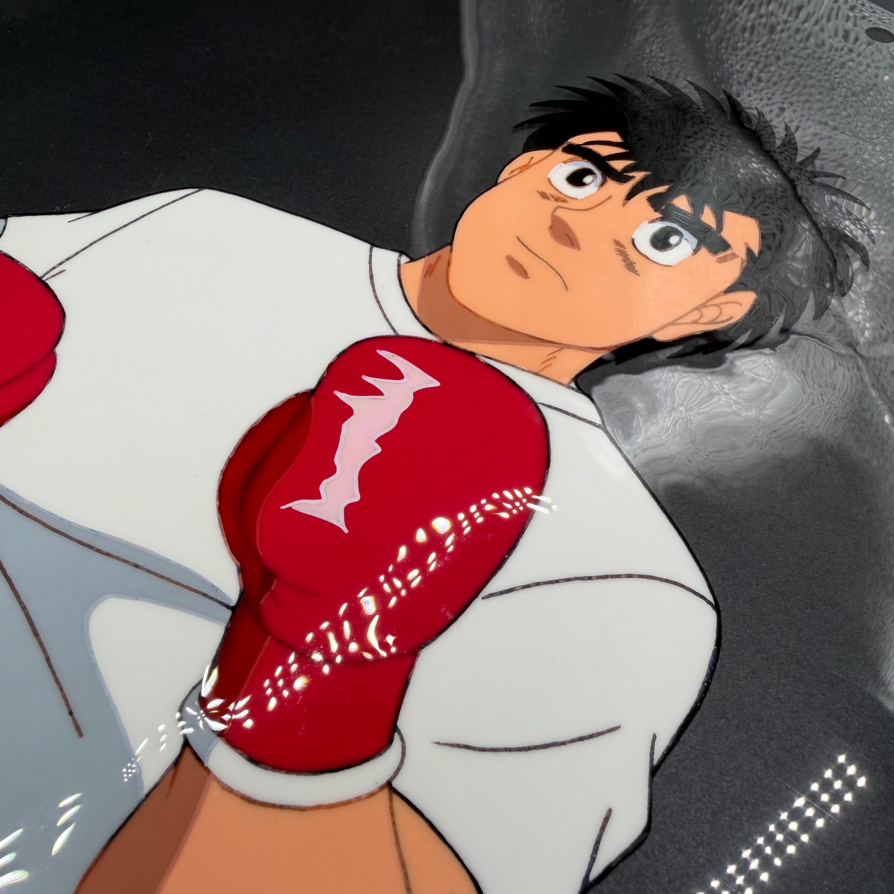 Original Handgezeichnete Farbszene aus dem Hajime no Ippo Anime 🥊 | Ippo mit Boxhandschuhen Nahaufnahme🔥 | Einzelstück⚠️