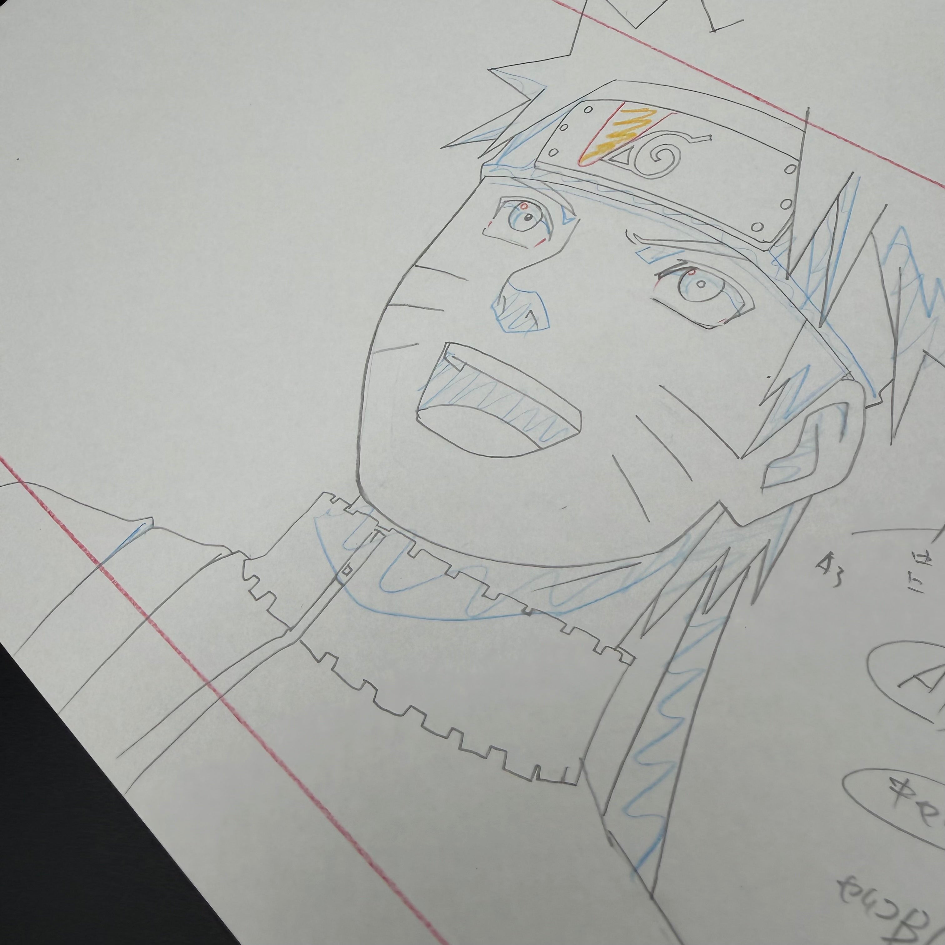 Original Anime Szene Handgezeichnet🇯🇵 | Naruto Uzumaki🌀 | Einzelstück⚠️