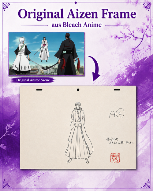 Aizen Frame aus dem Bleach Anime 🔥 | Mit Stempel original aus Japan 🇯🇵