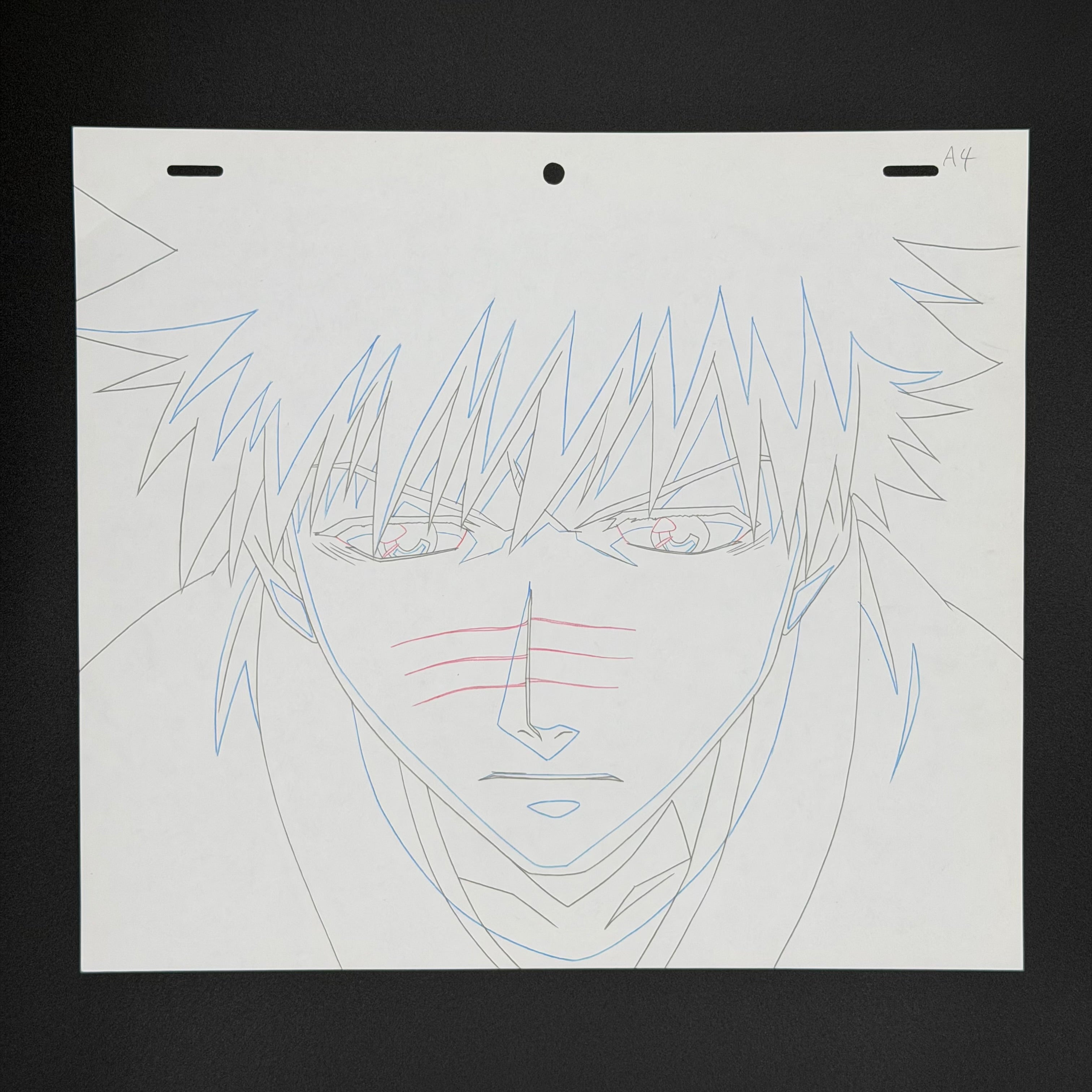 Original Handgezeichnete Anime Szene von Ichigo aus Bleach 💀 | Gesicht Detailiert und Nah | Einzelstück ults Selten 🔥