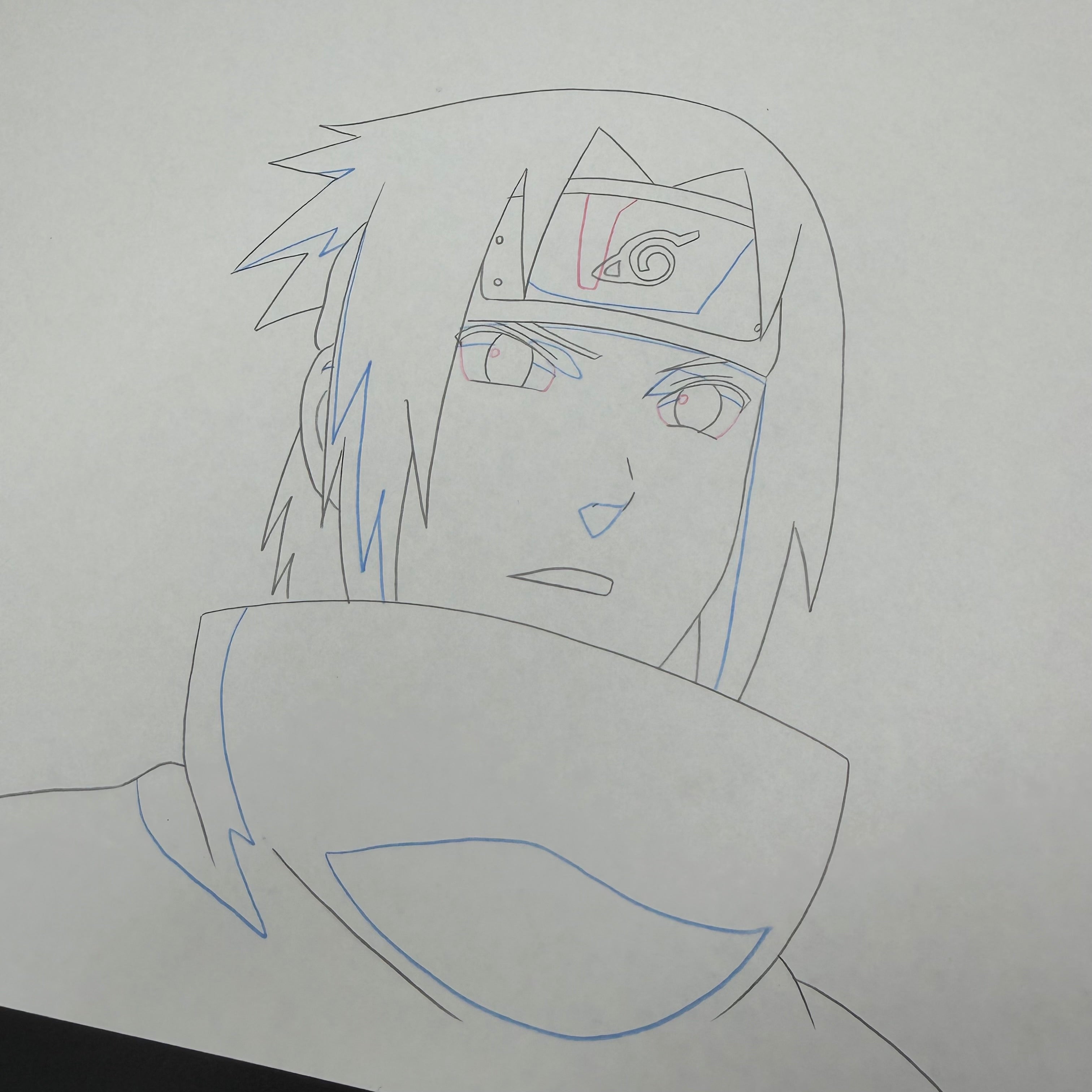 Originale Szene Handgezeichnet aus dem Anime Naruto🇯🇵 | Sasuke Uchiha | Einzelstück⚠️