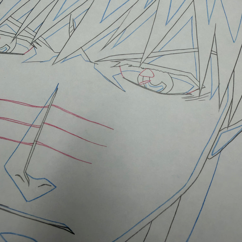 Original Handgezeichnete Anime Szene von Ichigo aus Bleach 💀 | Gesicht Detailiert und Nah | Einzelstück ults Selten 🔥