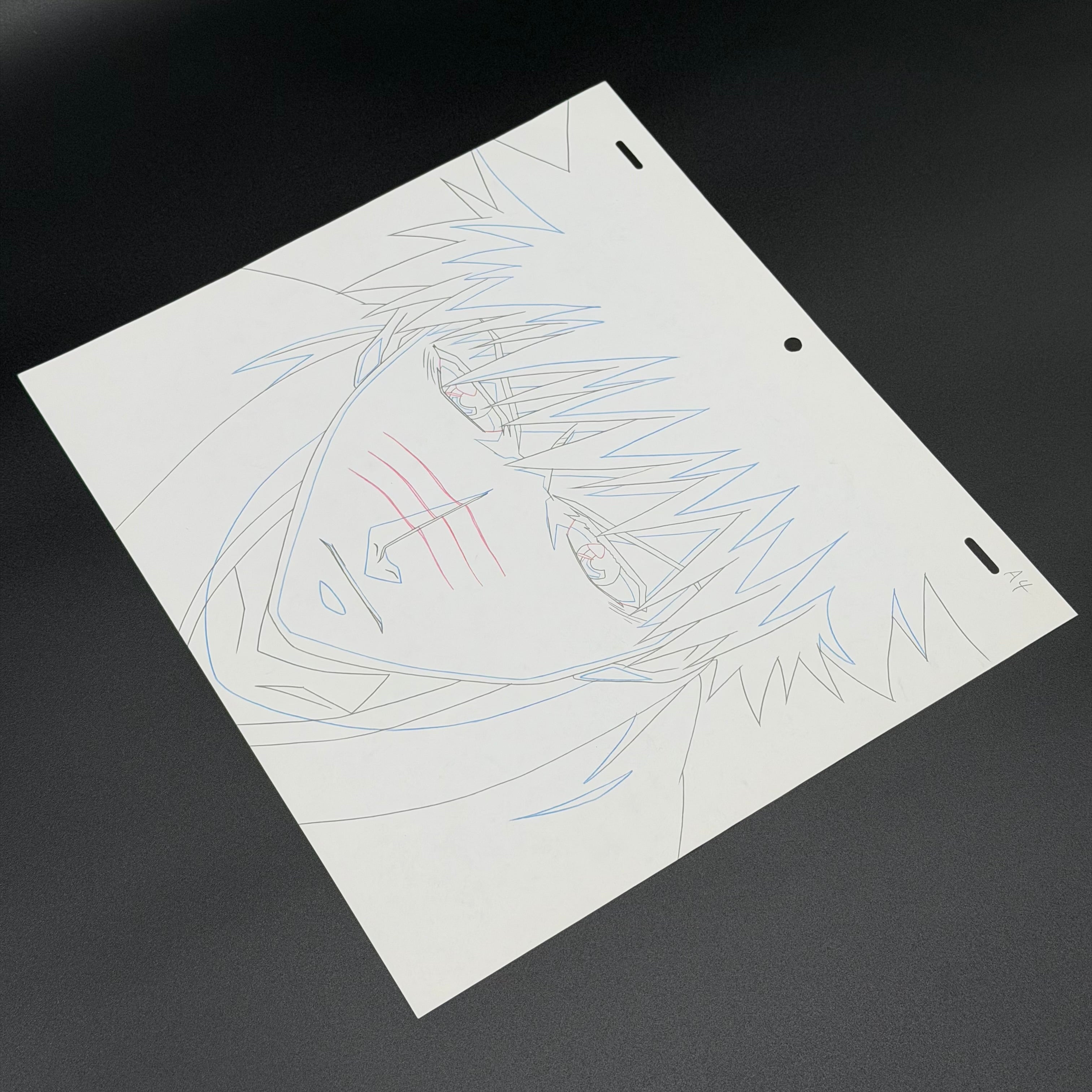 Original Handgezeichnete Anime Szene von Ichigo aus Bleach 💀 | Gesicht Detailiert und Nah | Einzelstück ults Selten 🔥