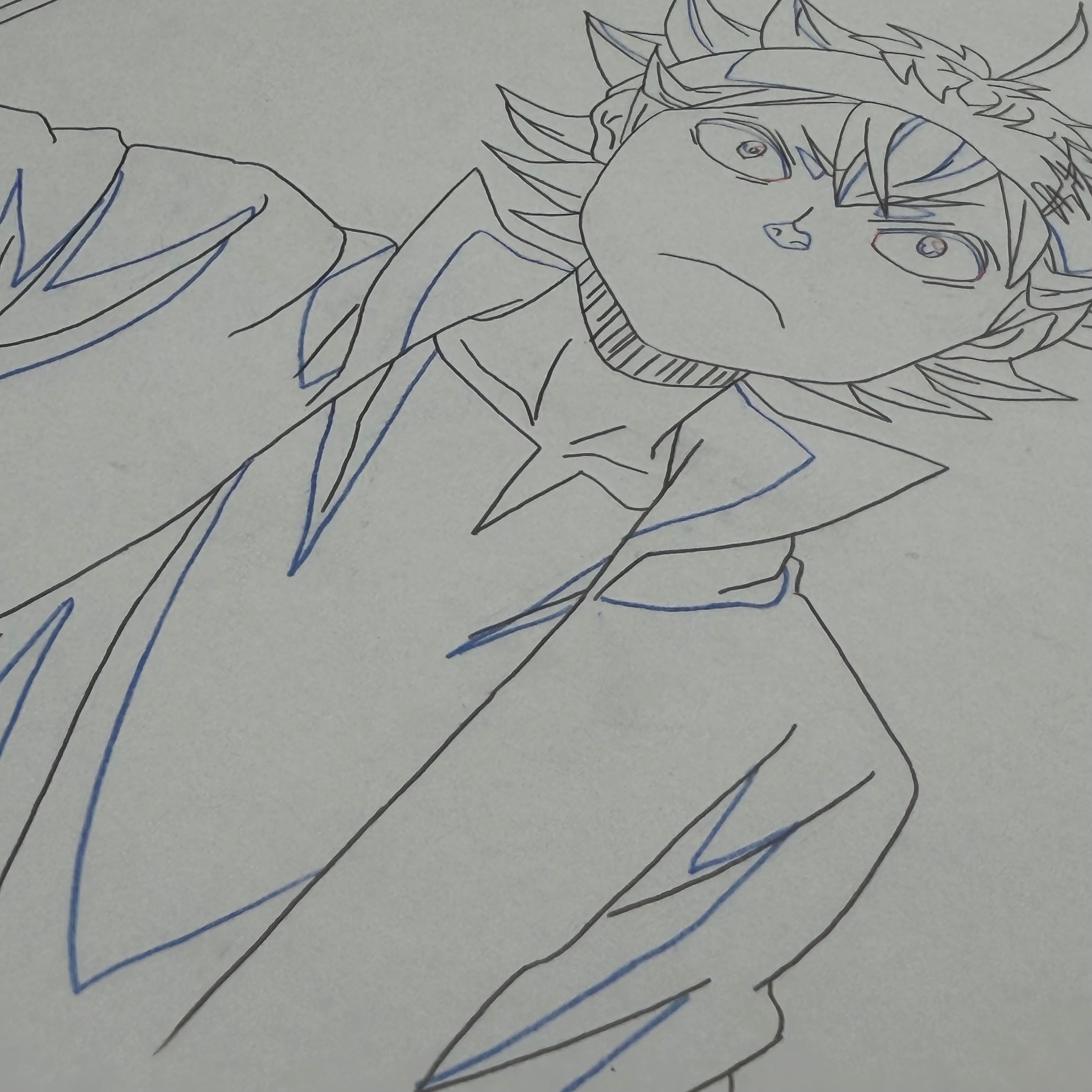 Asta Original Artwork aus Black Clover 🔥 | Handgezeichnete Szene aus dem Anime aus Japan 🇯🇵