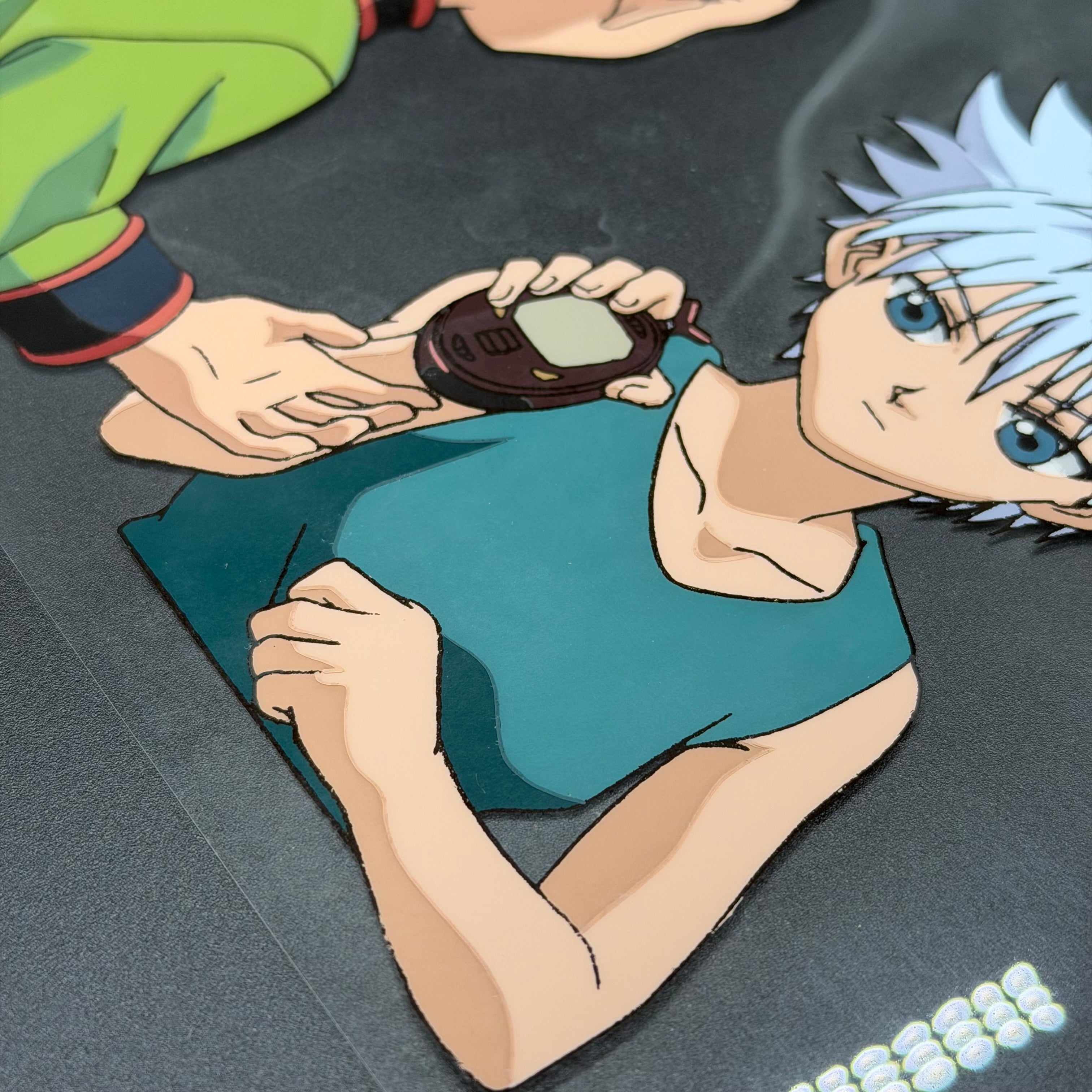 Original gezeichnete Anime Szene aus Hunter x Hunter | Gon & Killua in Farbe | Einzelstück⚠️