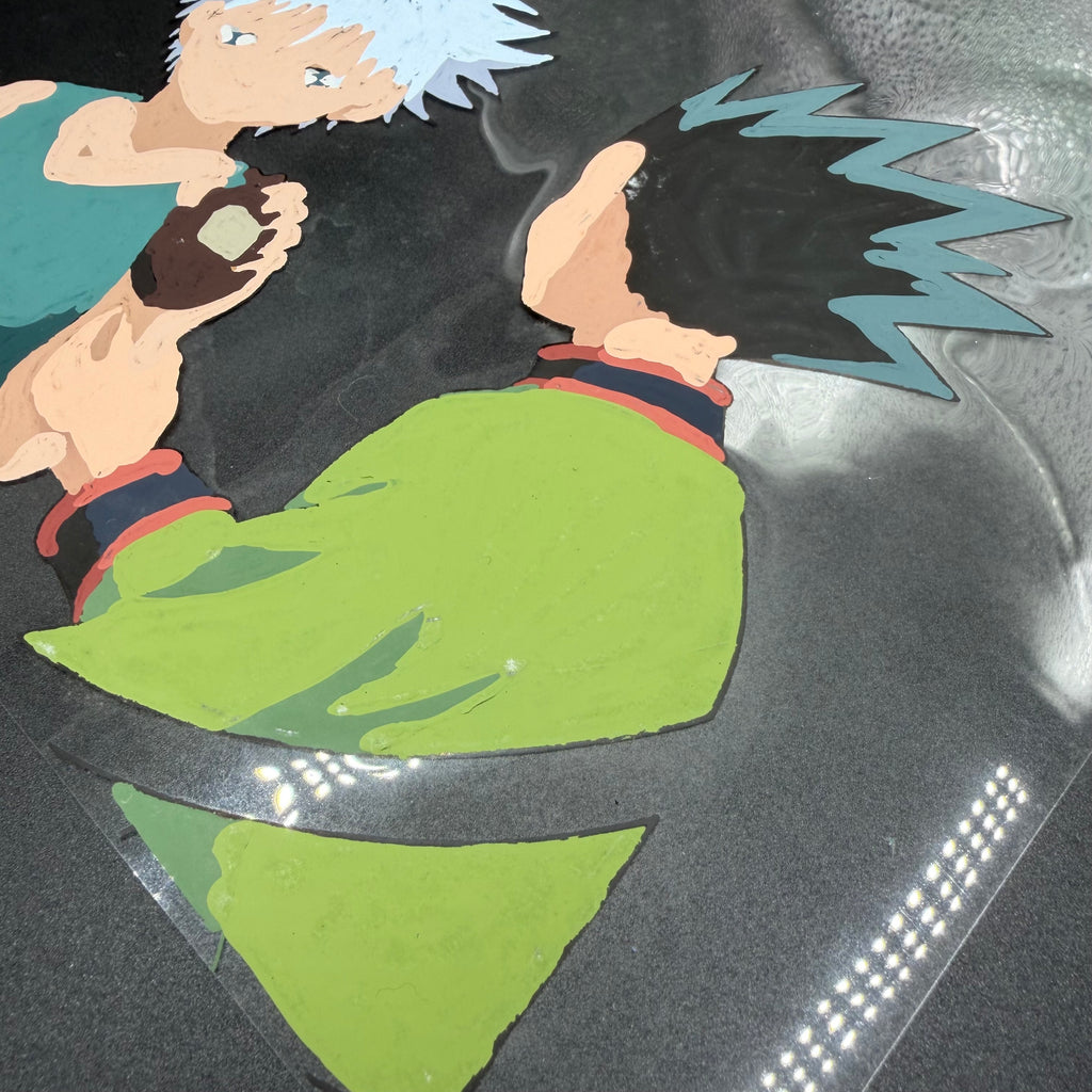 Original gezeichnete Anime Szene aus Hunter x Hunter | Gon & Killua in Farbe | Einzelstück⚠️