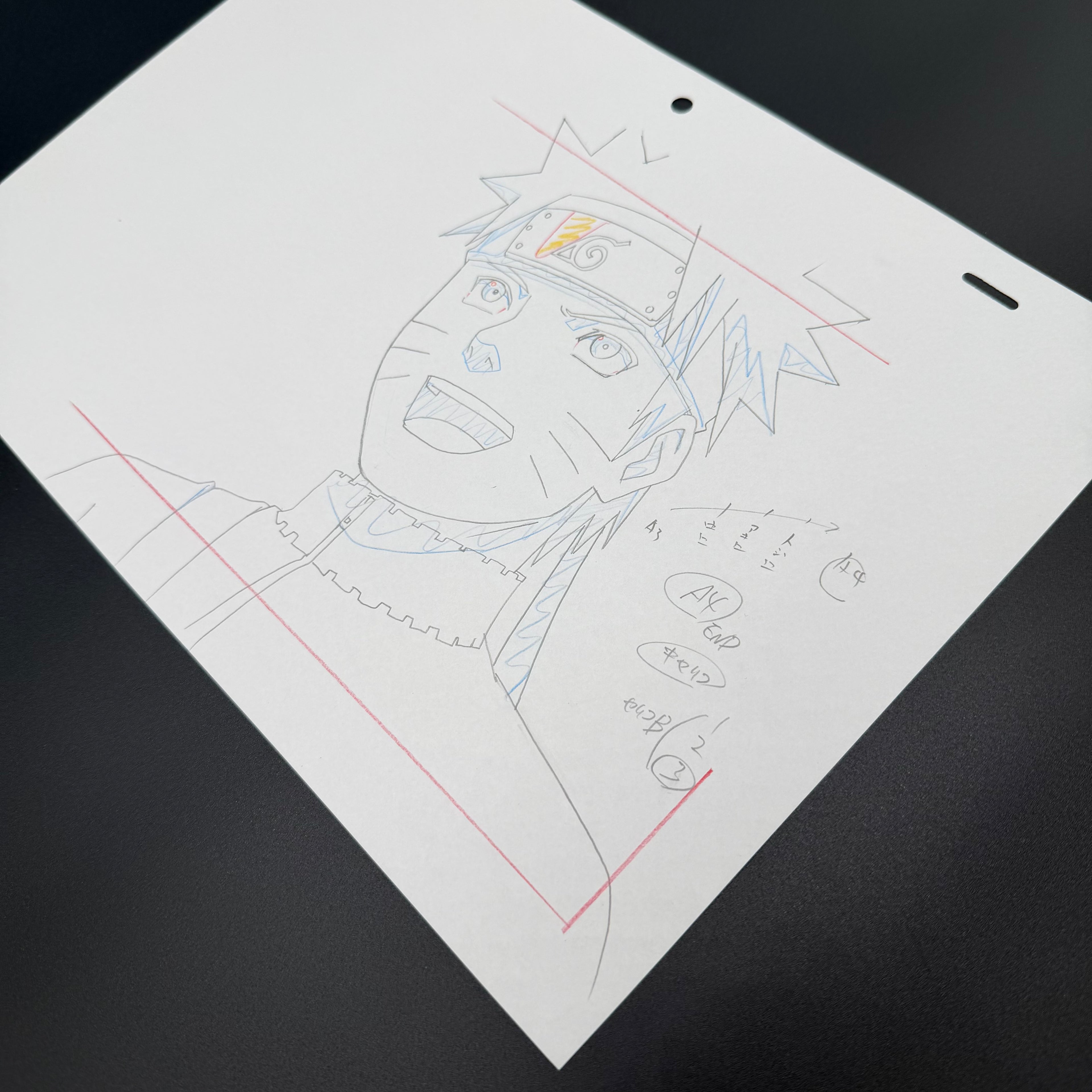 Original Anime Szene Handgezeichnet🇯🇵 | Naruto Uzumaki🌀 | Einzelstück⚠️