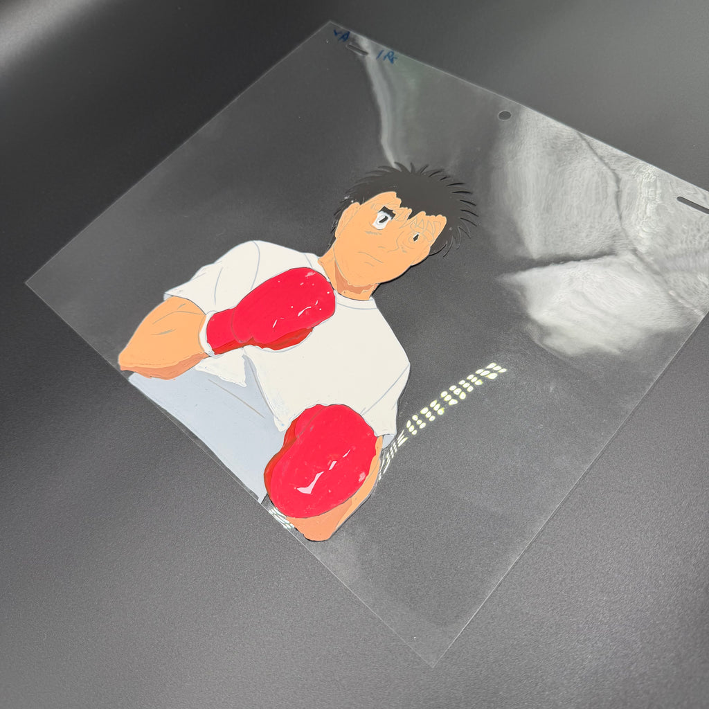 Original Handgezeichnete Farbszene aus dem Hajime no Ippo Anime 🥊 | Ippo mit Boxhandschuhen Nahaufnahme🔥 | Einzelstück⚠️