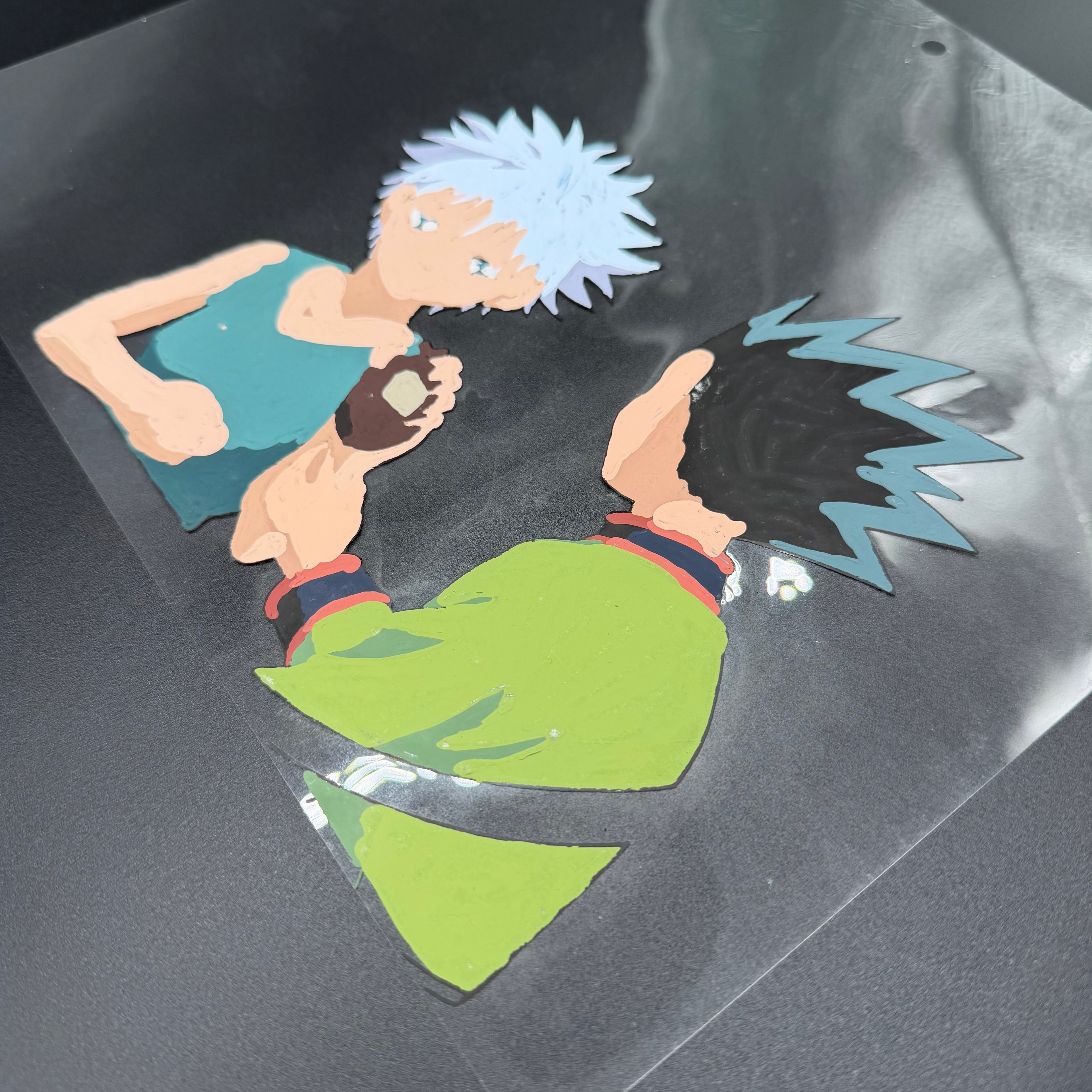 Original gezeichnete Anime Szene aus Hunter x Hunter | Gon & Killua in Farbe | Einzelstück⚠️