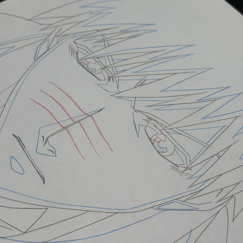 Original Handgezeichnete Anime Szene von Ichigo aus Bleach 💀 | Gesicht Detailiert und Nah | Einzelstück ults Selten 🔥