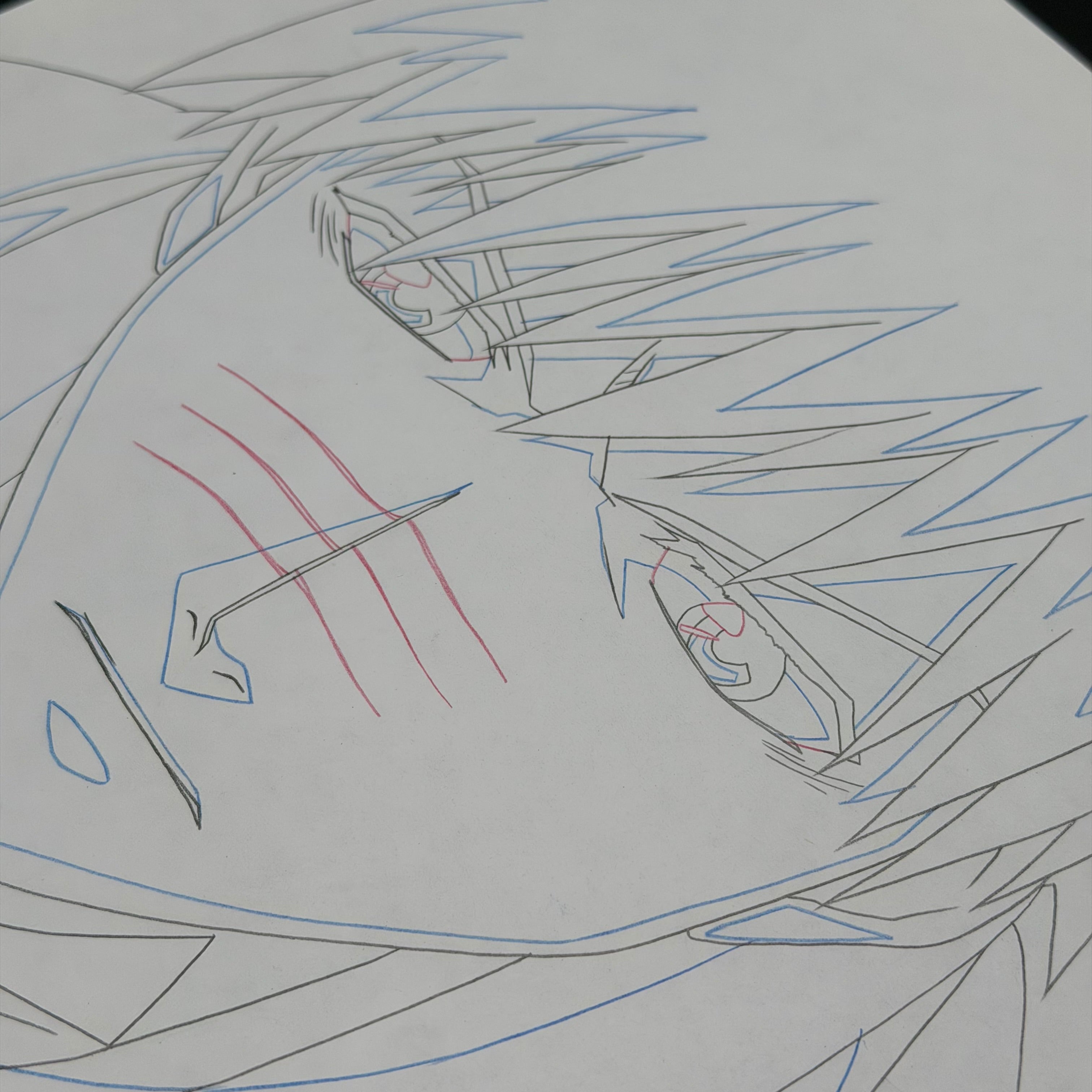 Original Handgezeichnete Anime Szene von Ichigo aus Bleach 💀 | Gesicht Detailiert und Nah | Einzelstück ults Selten 🔥