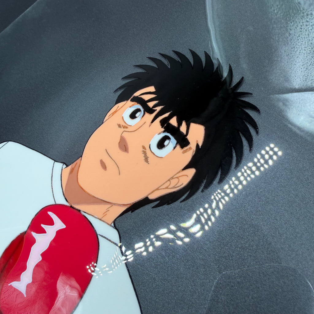 Original Handgezeichnete Farbszene aus dem Hajime no Ippo Anime 🥊 | Ippo mit Boxhandschuhen Nahaufnahme🔥 | Einzelstück⚠️