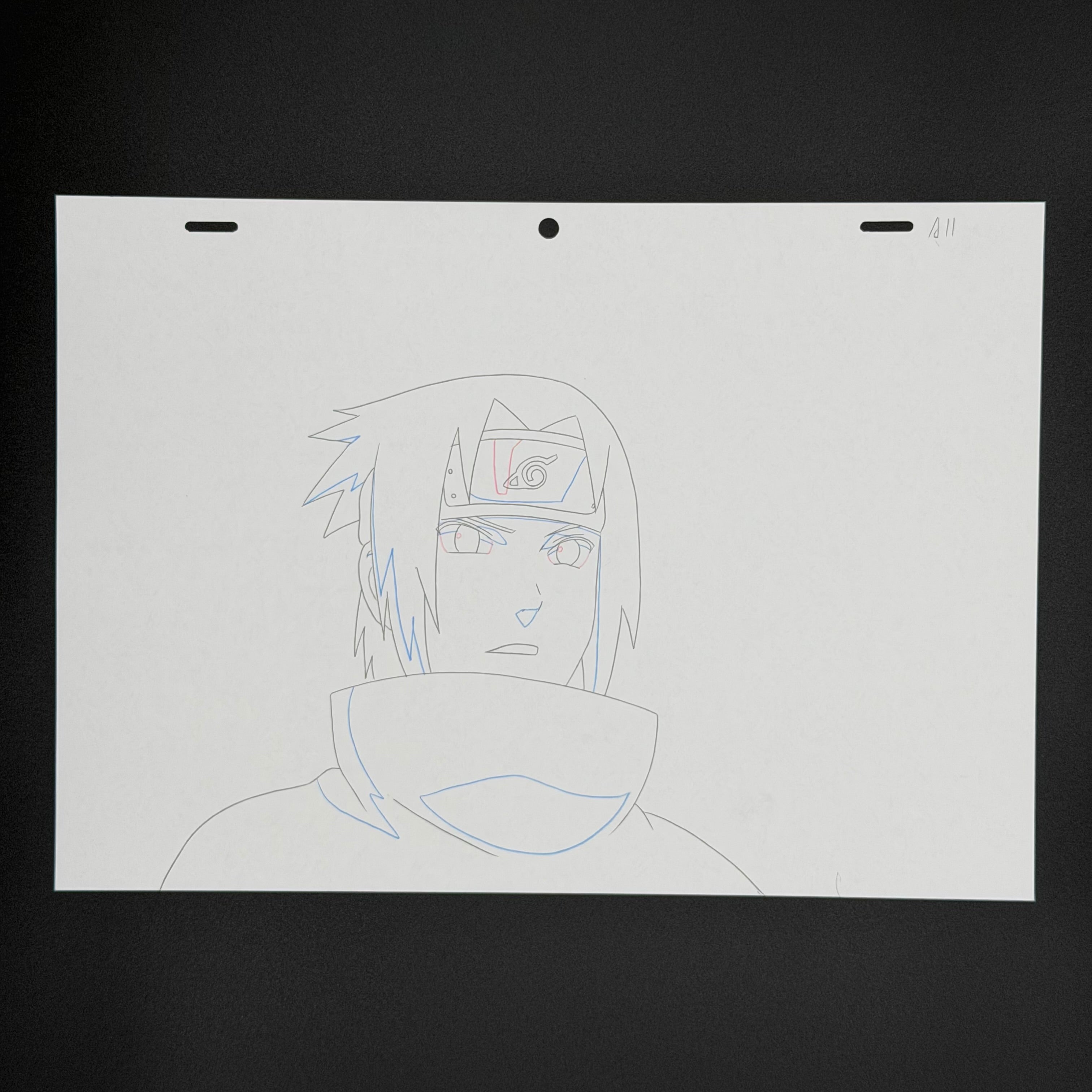 Originale Szene Handgezeichnet aus dem Anime Naruto🇯🇵 | Sasuke Uchiha | Einzelstück⚠️