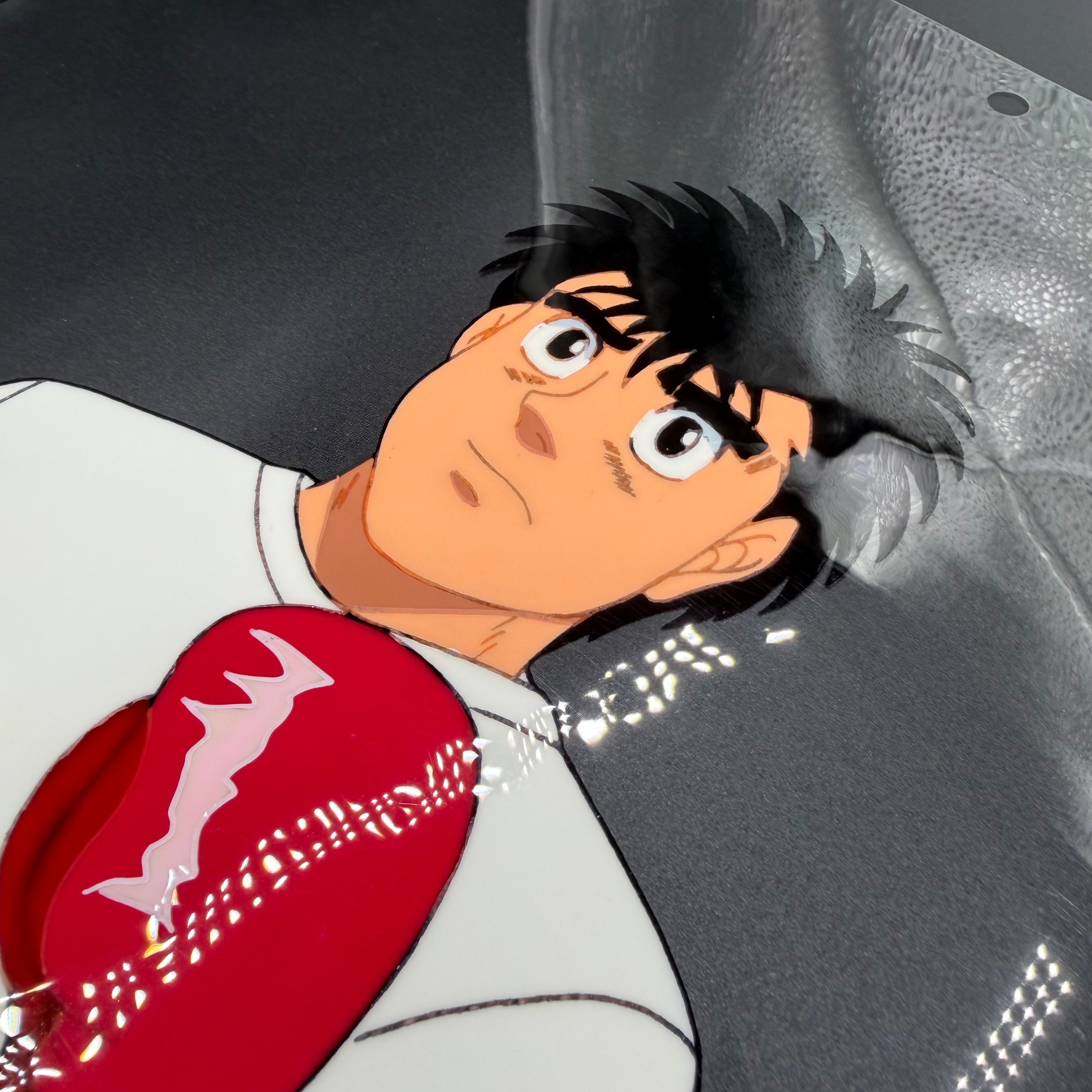 Original Handgezeichnete Farbszene aus dem Hajime no Ippo Anime 🥊 | Ippo mit Boxhandschuhen Nahaufnahme🔥 | Einzelstück⚠️
