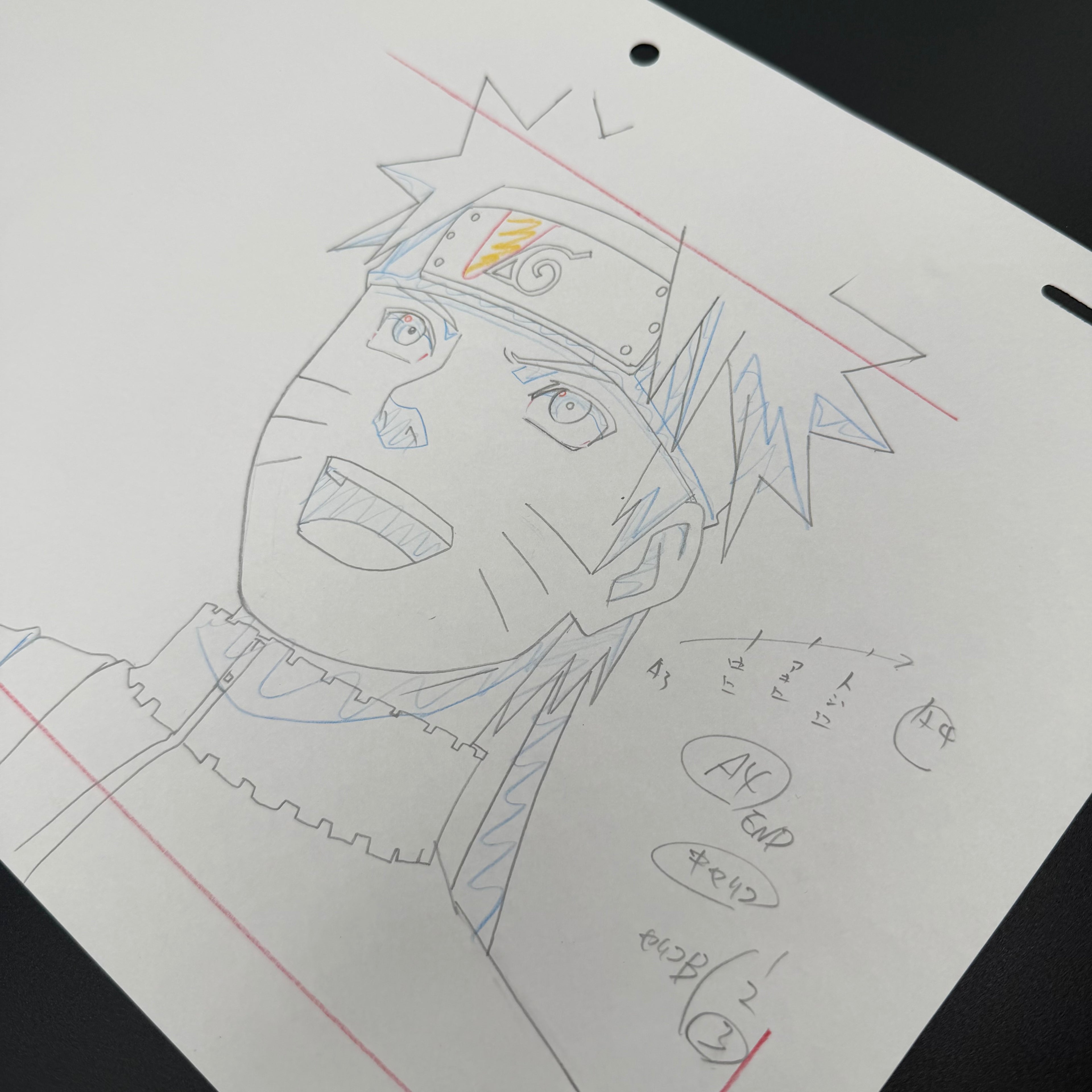 Original Anime Szene Handgezeichnet🇯🇵 | Naruto Uzumaki🌀 | Einzelstück⚠️