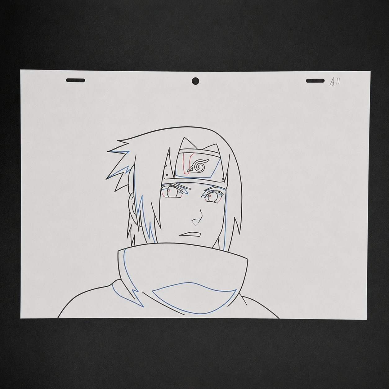 Originale Szene Handgezeichnet aus dem Anime Naruto🇯🇵 | Sasuke Uchiha | Einzelstück⚠️